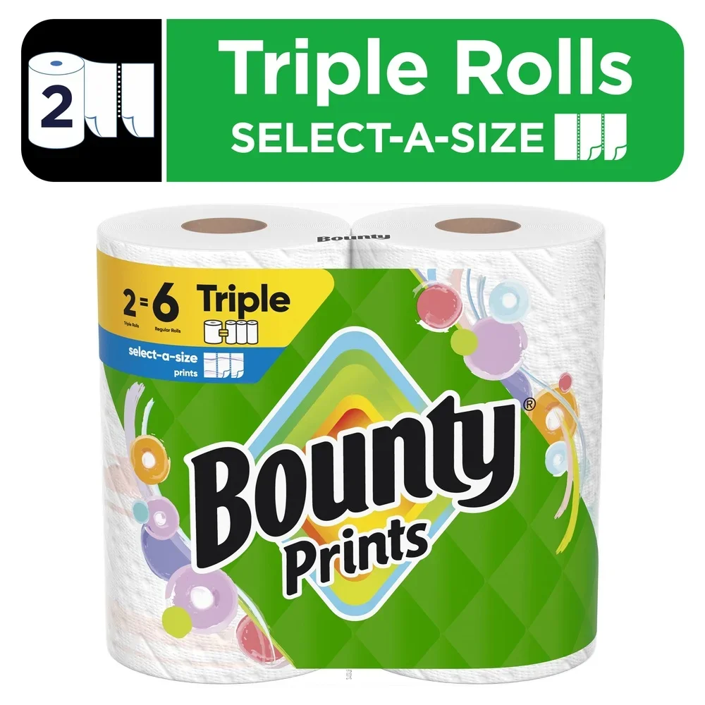 Select-A-Size Paper Towels Triple Rolls 123 Sheets per Roll Durable Diamond Texture Absorbent Spills and Messes Bulk Buy