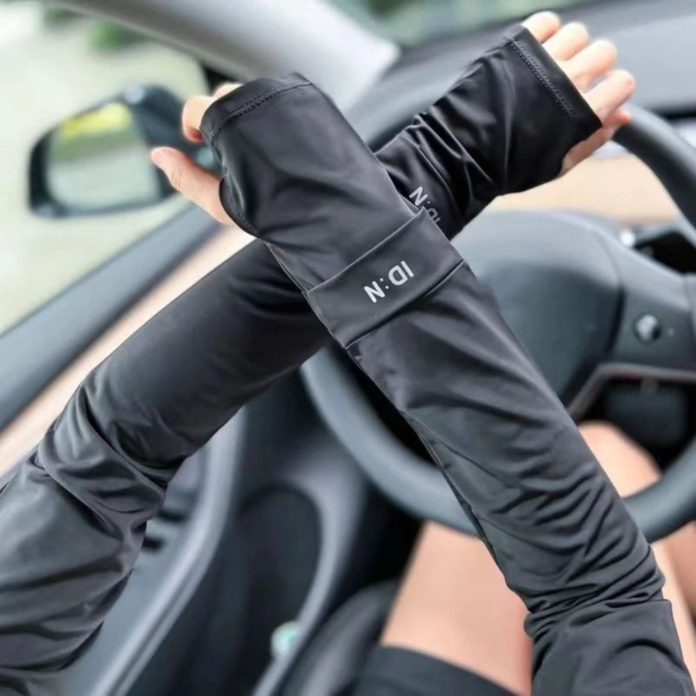 

Anti-UV Ice Silk Sleeves Sun Protection UV Insulation Sunscreen Sleeve Long-sleeved Glove Arm Covers Cycling Gloves Summer