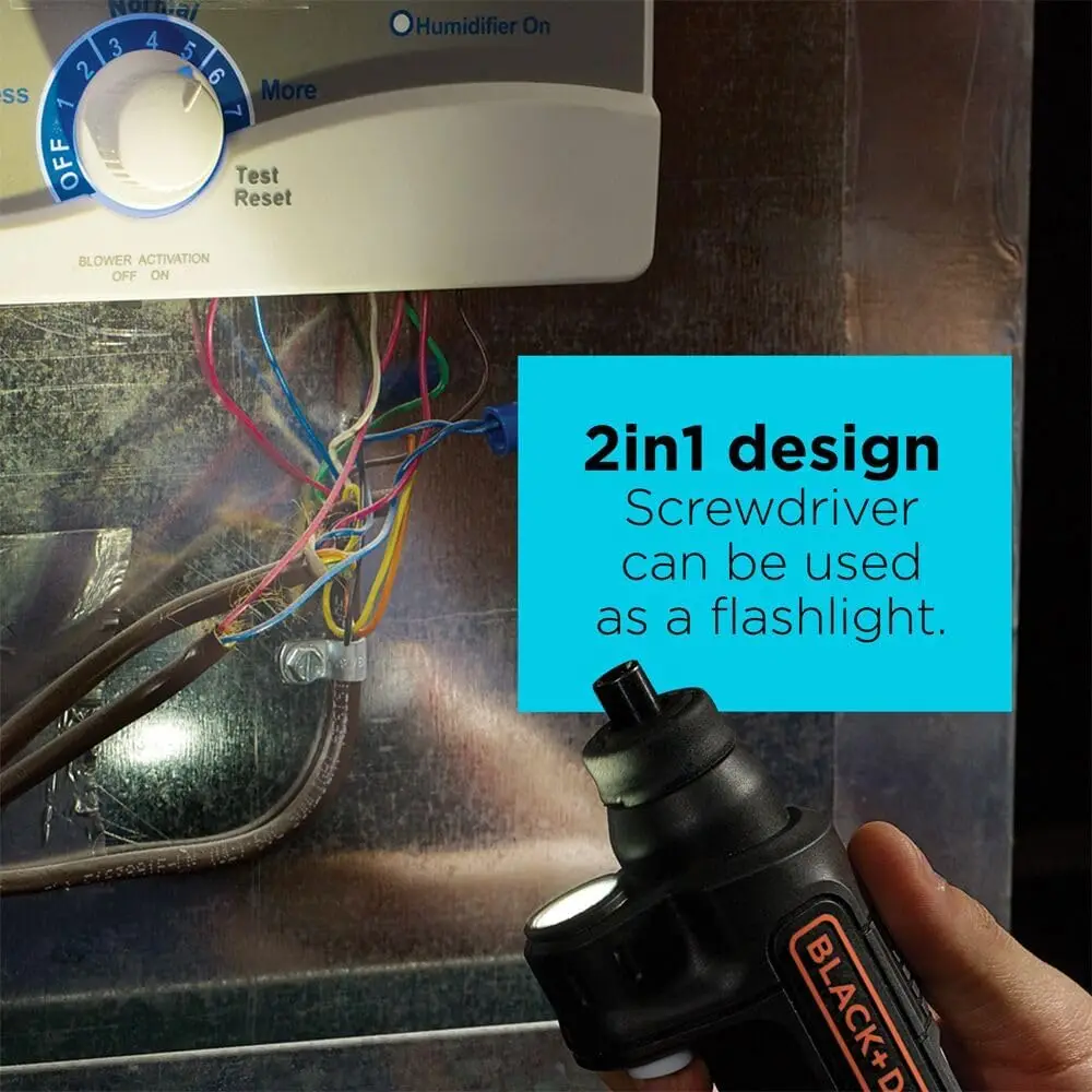 Electric ScrewdriverBLACK+DECKER 4V MAX* Cordless Screwdriver With LED Light (BDCSFL20C)