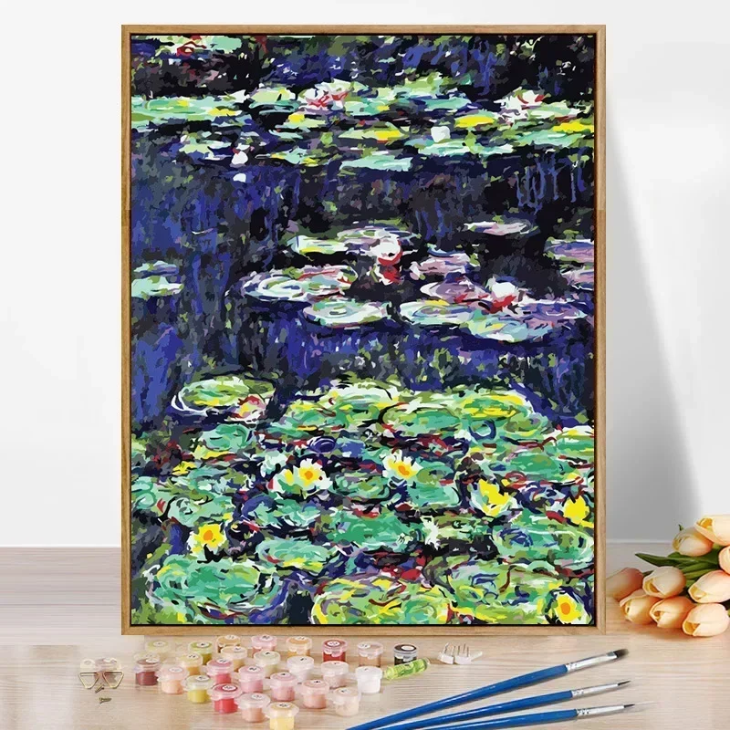 

4142521Digital Oil Painting Coloring Digital Painting Hanging Painting Plant Landscape Flower Landscape Decoration Painting