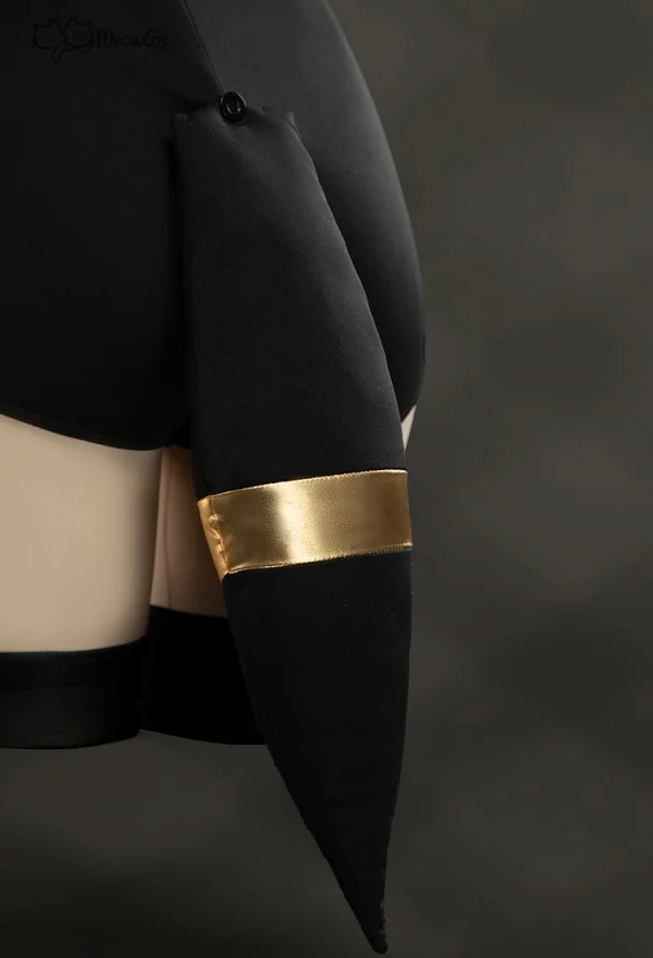 2025 المرأة ضوء القمر الثعلب رمادي داكن رومبير مقنعين ارتداءها مع الأكمام جوارب حزام وذيل زي الهالوين التأثيري