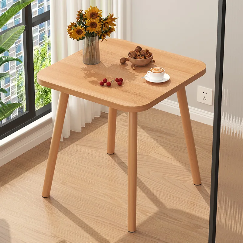 

Small Square Wooden Simple Square Home Sofa Side Table Bedside Internet Celebrity Rental House Balcony Small Coffee Table