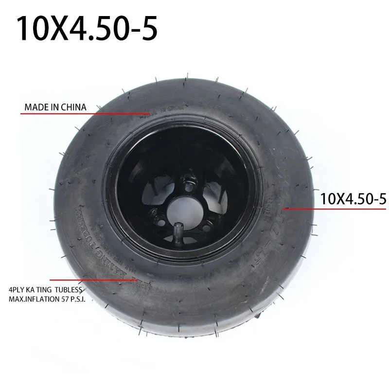 168 Go Kart 5 Inch Front  Wheel 10x4.50-5 Kart Tire Drift Bike Wheels Beach Car Accessories ATV Quad Spare Parts
