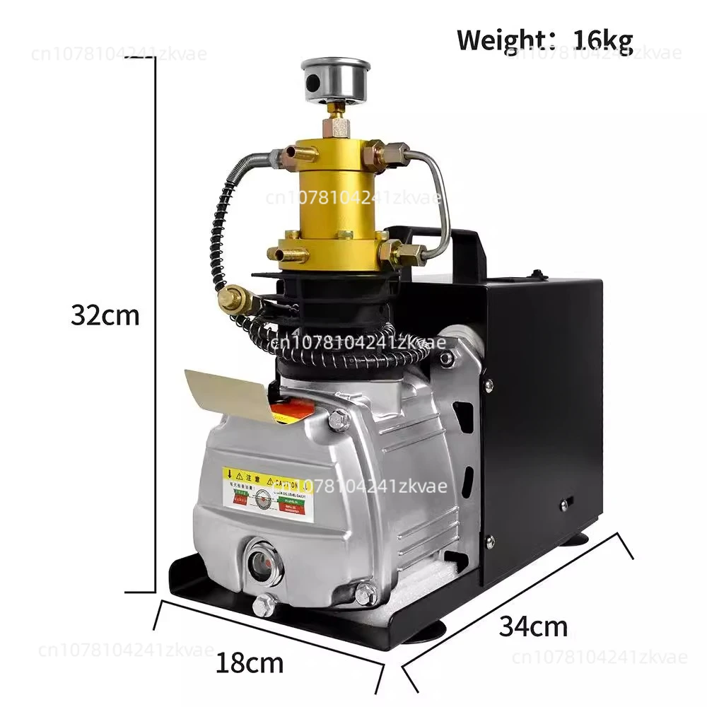 4500Psi 300Bar High Pressure PCP Air Compressor Portable Electric Compressor for Rifle Scuba Diving Filling 0-3L Tank