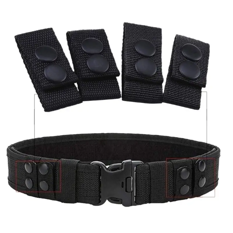 4 Pieces Belt Keeper Nylon Belt Keeper with Double Snaps for Men Women Duty Belt Outdoor Sports Backpack Strap