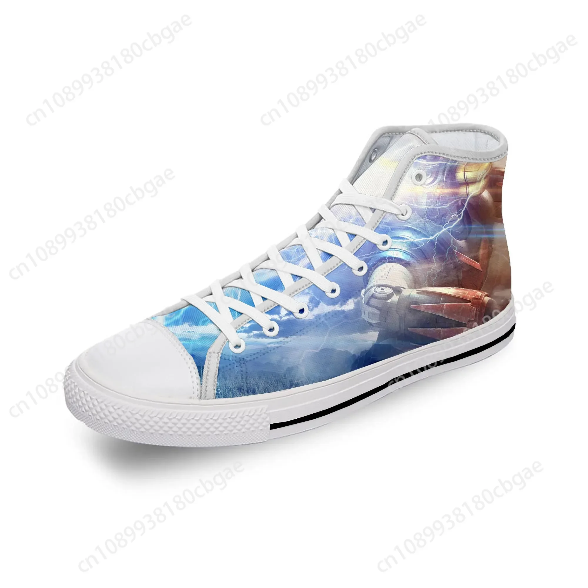 

Hot UFO Robot Goldrake Grendizer Anime Gurendaiza Casual Cloth 3D Print High Top Canvas Shoes Men Women Breathable Sneakers