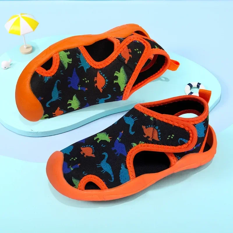 Kids Sandals Summer Children's Closed Toe Sports Beach Shoes Boy Girl Outdoor Wading Shoes Baby Toddler Casual Running Sandals