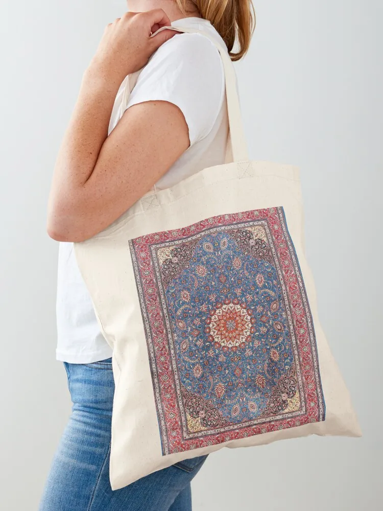 Sarouk Antique Persian Rug Print Tote Bag tote bag university Canvas bag Portable shopping tote bags cloth bags