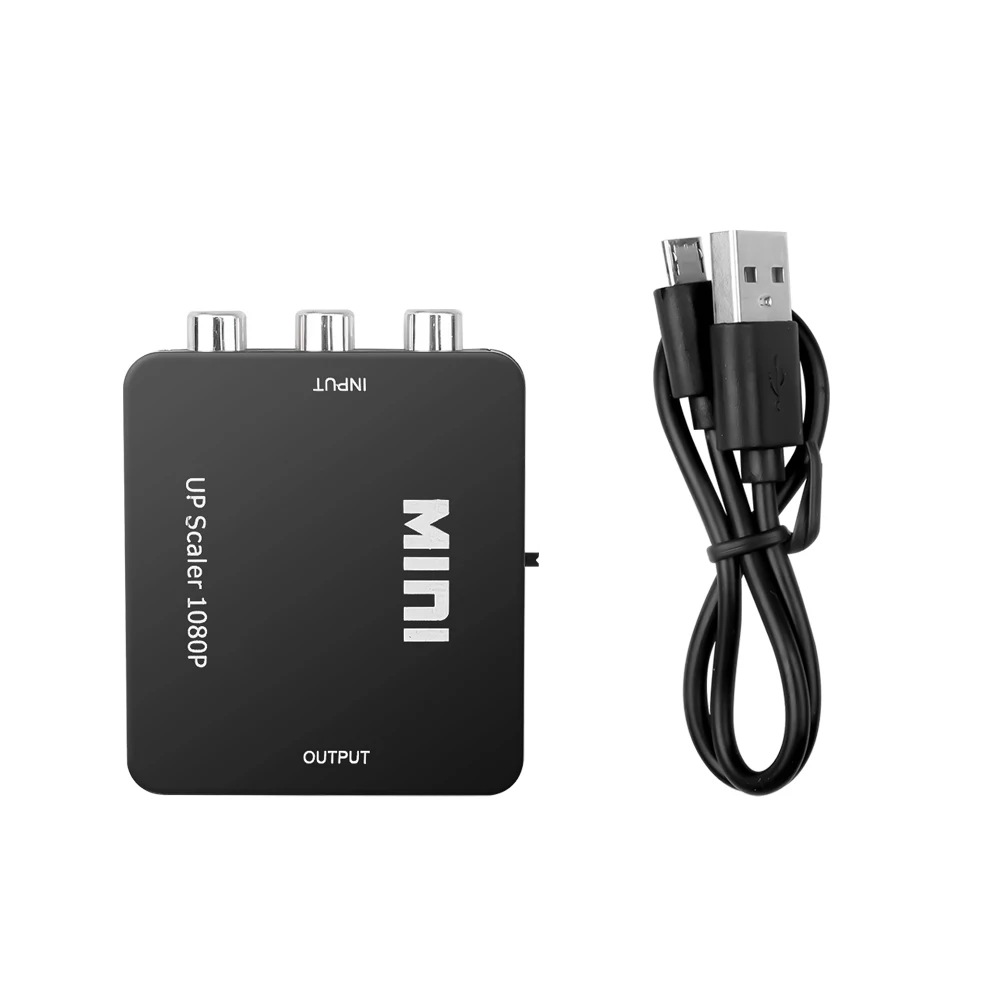 Adattatore da AV a HDMI convertitore da AV a HDMI 1080P AV2HDMI adattatore da AV/CVSB a HDMI AV a HDMI per proiettore Set Top Box DVD