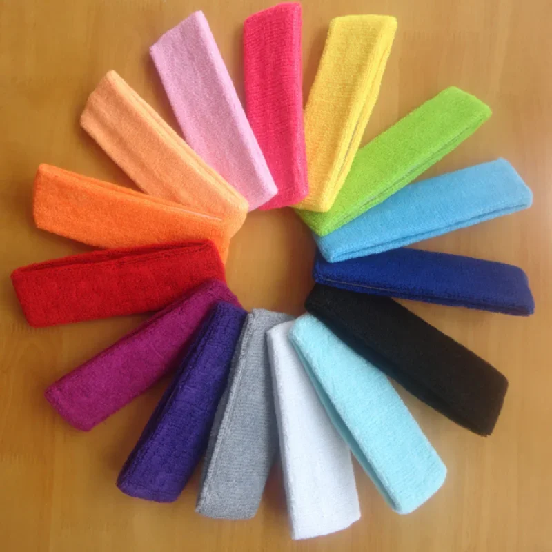 1PCS High Quality Cotton Sweat Headband For Men Sweatband women Yoga Hair Bands Head Sweat Bands Sports Safety