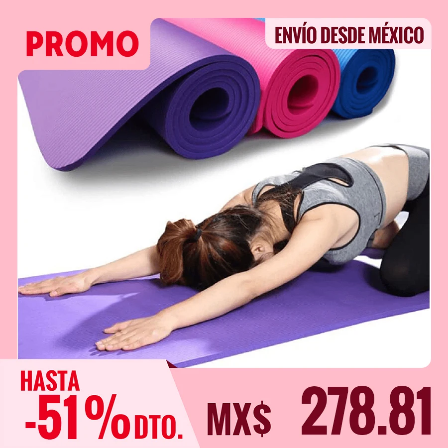 قبضة NBR حصيرة يوجا مانعة للإنزلاق ، مادة صديقة للماء ، بطانة فائقة الكثافة للدعم والاستقرار ، اليوغا ، اليوغا ، البيلاتس ، صالة الألعاب الرياضية ، أي لياقة بدنية ، عيد الميلاد عالي الأداء #1