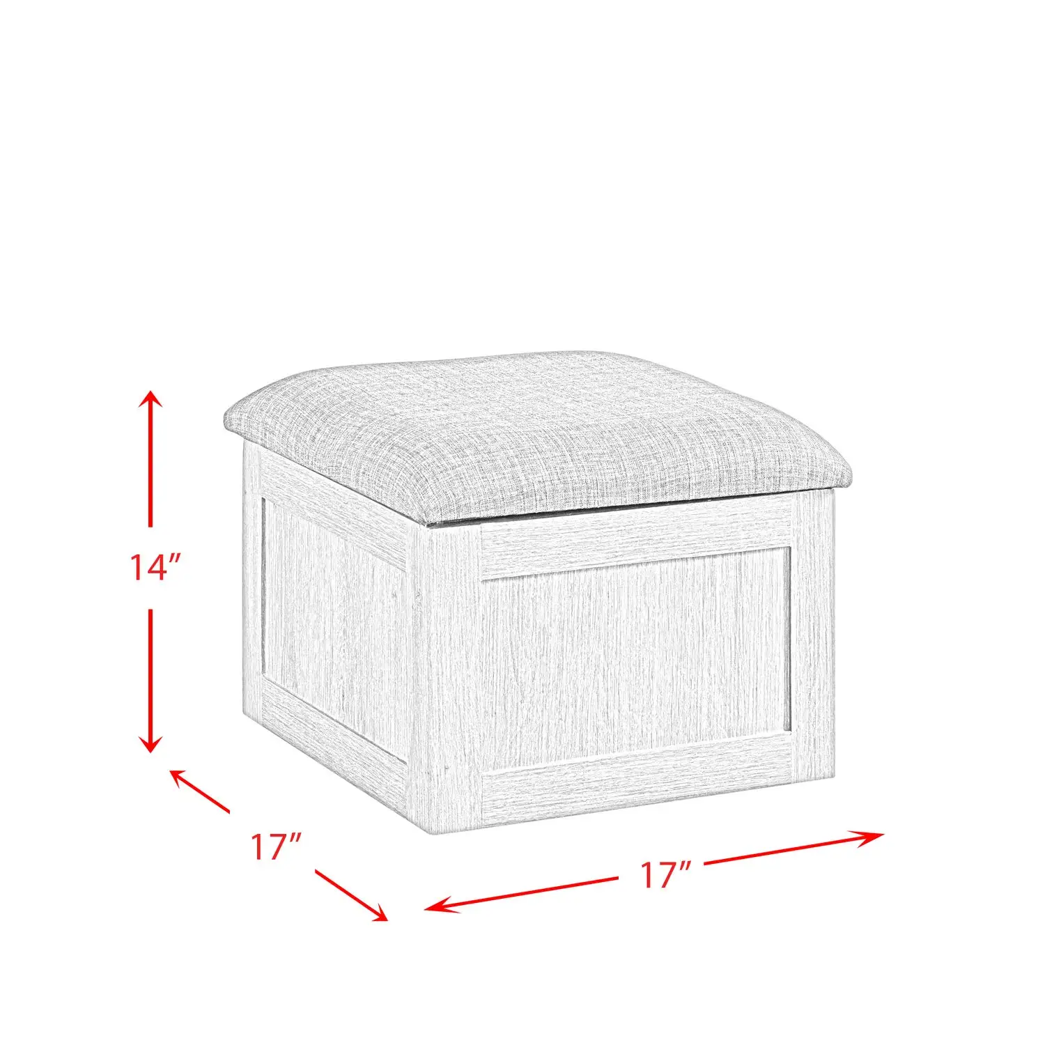 Coffee Table With Four Storage Stools In Gray, Customized