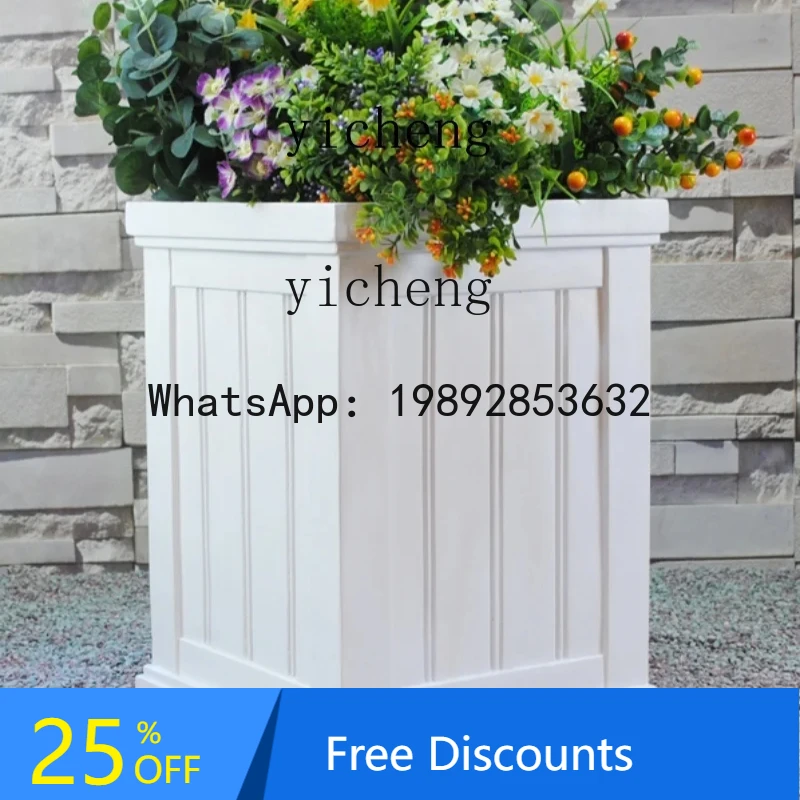 Flower Pot Villa Outdoor Courtyard Shape Balcony Garden Layout Home FRP Flower Box