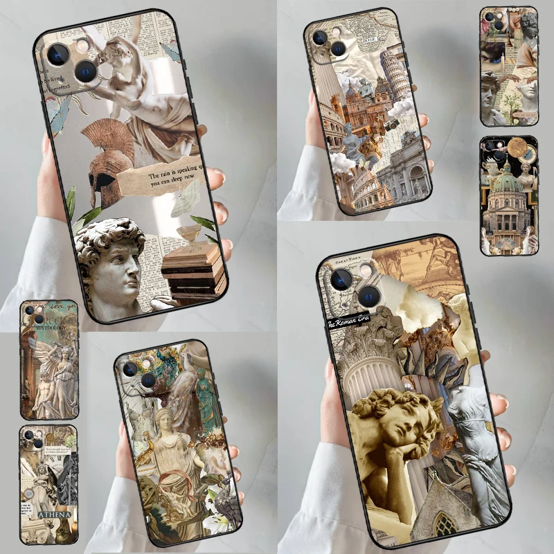 Greek mythology digital Phone Case For iPhone 16 15 14 13 12 Mini 11 Pro Max X XR XS Plus Bumper Back Cover