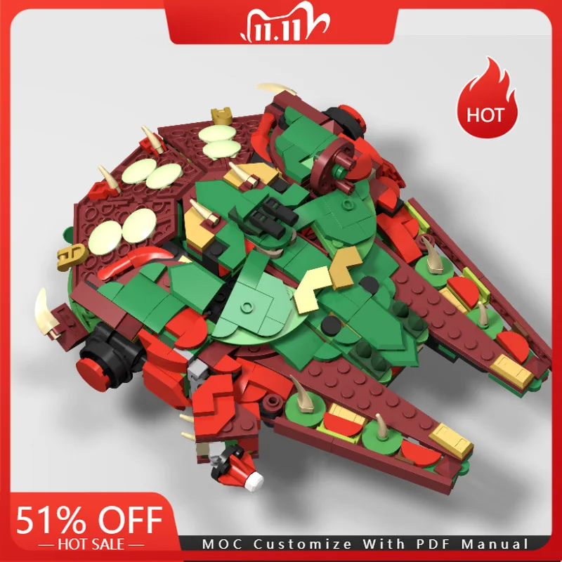 

580 PCS MOC Star Battle Three In One Starfighter Model Building Block Brick DIY Creative Assembly Educational Toy Birthday Gifts