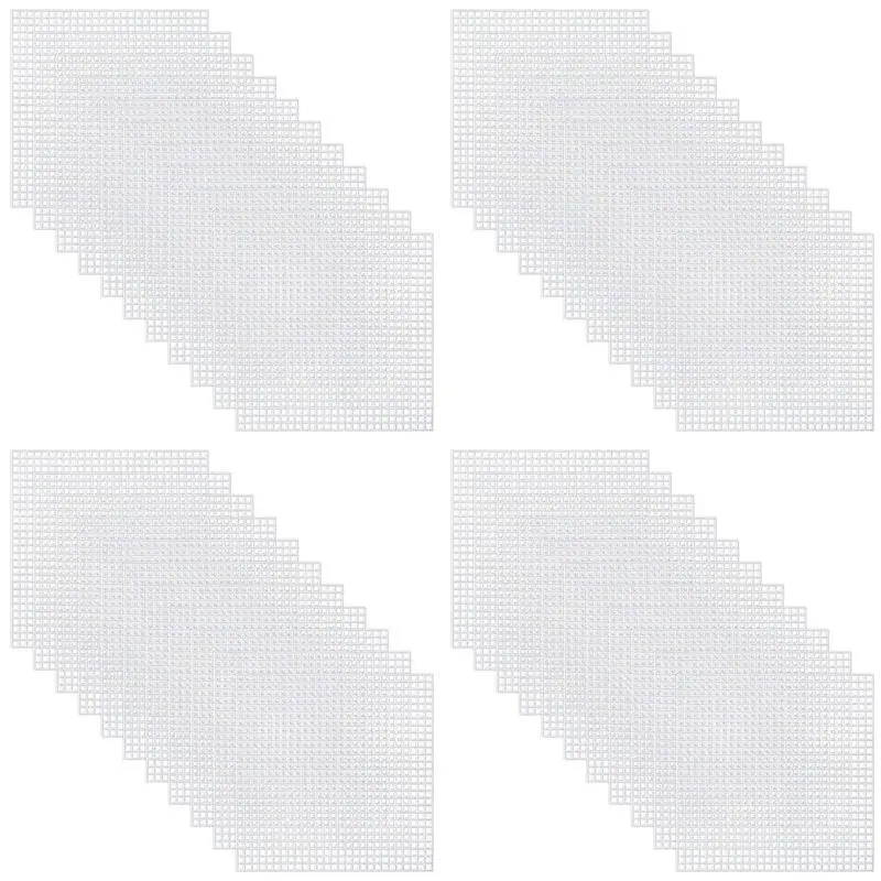 120 Pieces Plastic Mesh Canvas Sheets For Embroidery, Acrylic Yarn Crafting, Knit And Crochet Projects (10.6 X 10.6Cm)
