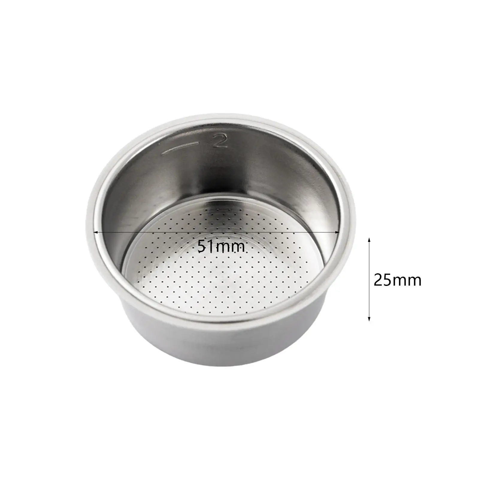 Substituição do Filtro de Café em Aço Inoxidável, Espresso Portafilter Basket, Cafeteira Home, Acessórios para Bar, Household, 51mm
