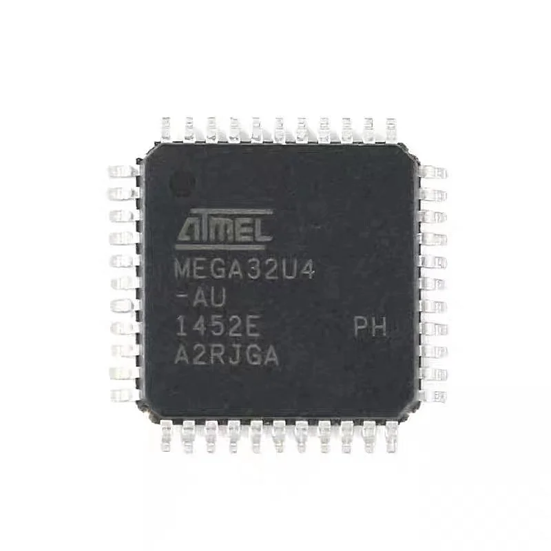 ATMEGA32U4-AU Chip, 8-bit Microcontroller, AVR, 16K Flash, USB, TQFP-44, 100% New