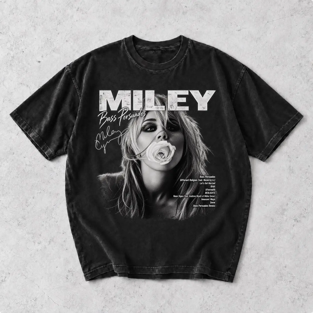 Miley Cyrus Vintage-Shirt, seltenes Bass-Persuades-T-Shirt, Pepper-Shirt, Hip-Hop-Streetwear-Bekleidung, ästhetisches Cyrus-Grafik-T-Shirt – Detail 6