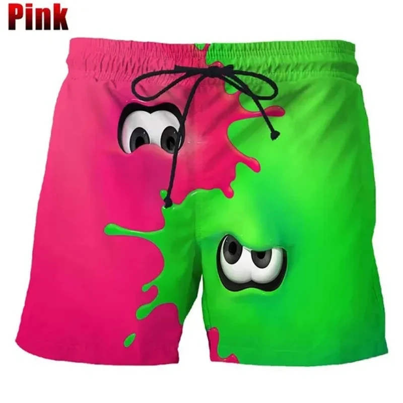 Funny Dazzle Mushroom Shorts Men Summer Beach Short Pants Hawaii Swimming Trend Swim Trunks Women Cool Ice