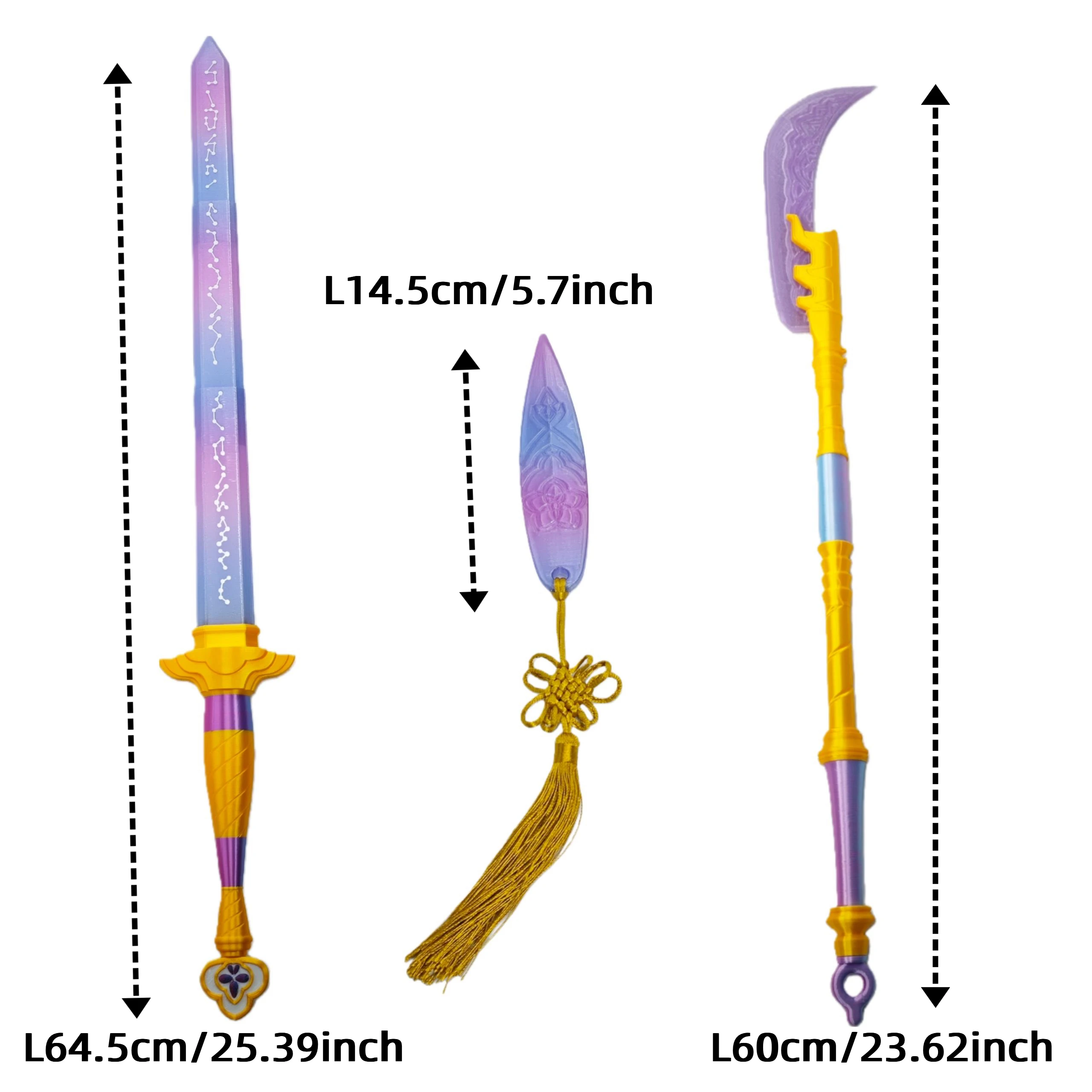 Hot Sword With Symbol Outfits Roleplay Sword Cosplay Prop Women Men Halloween Carnival Costume Accessories Long Knife Set