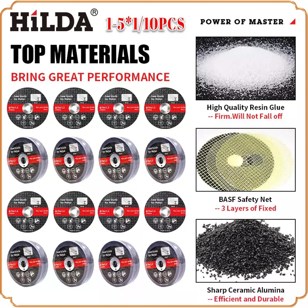 

1/10PCS 76mm Metal Cutting Discs Wear Resistance Sanding Cutting Discs Cut Off Circle Wheels Blades Angle Grinder Accessories
