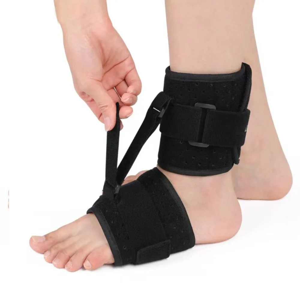 Adjustable Dorsal Splint Black Night & Day Foot Stabilizer Pain Relief Ankle Varus & Valgus Fixed Strips for Plantar Fasciitis