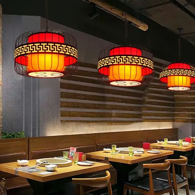 New Chinese-style trendy-style hot pot restaurant with dedicated lanterns for spotlights for restaurant lighting fixtures