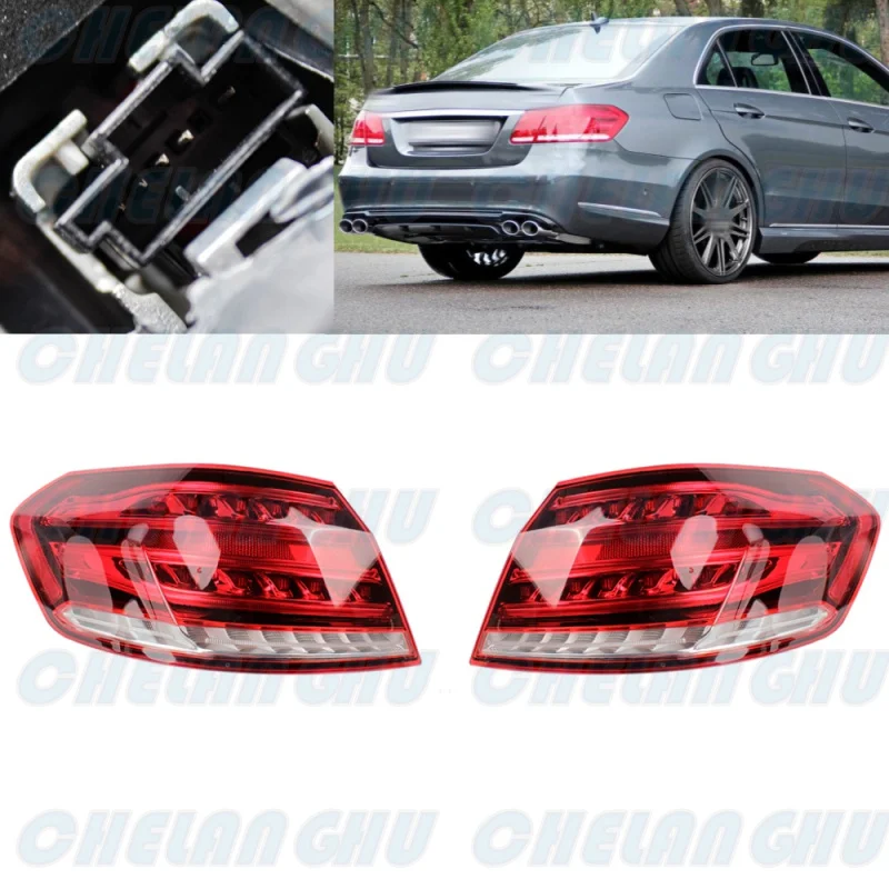 

Pair Outer Side LED Tail Rear Lamp Light For Mercedes Benz W212 S212 E200 E250 E300 E350 2014 2015 2016 European version