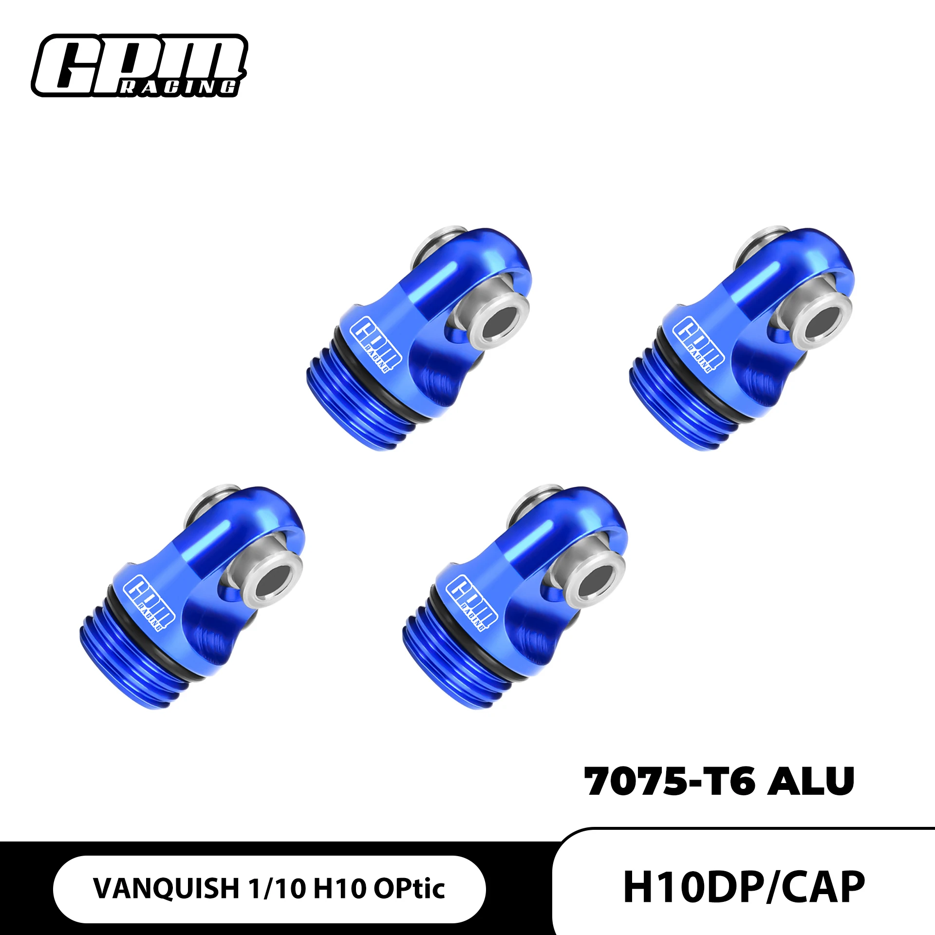 GPM 7075-T6 Alloy Shock Cap For VANQUISH 1/10 H10 OPtic KIT VPS09027
