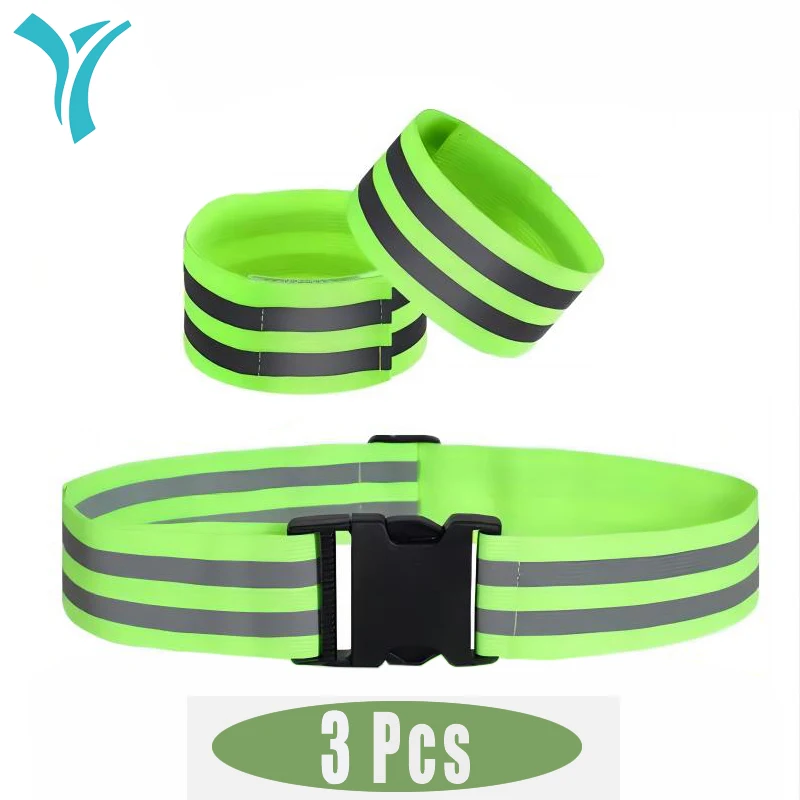 

Reflective Running Gear Belt&Reflective Armband 3 Pcs Set,High Visibility Night Cycling Walking Safety Straps for Men Women Kids