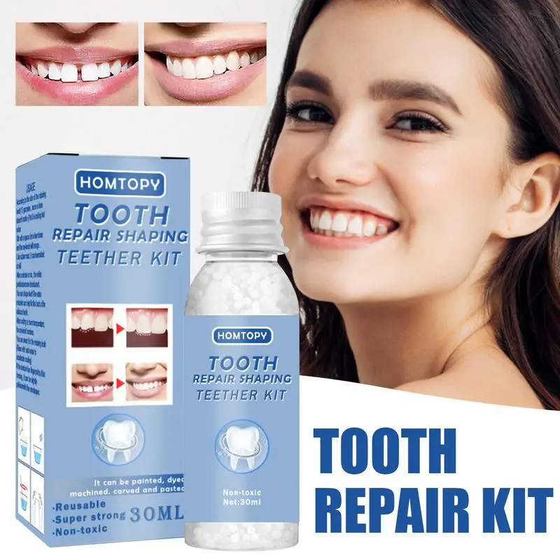 Oral Fake Teeth Filling Repair Temporary Tooth Filling Repair Kit Dentals Repair Beads Food Grade False Teeth Solid Glue