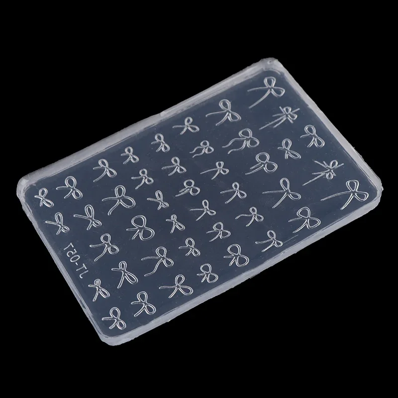 3D Bowknot Silicone Nail Art Mold DIY Design Manicure Charms Decoration Carving Stamping Plates for Creative Nail Art