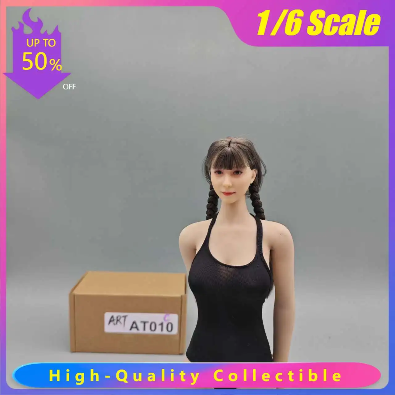 

ART010C 1/6 Japan Actress Girl Head w/Moveable Eye For 12'' Female Figure figure