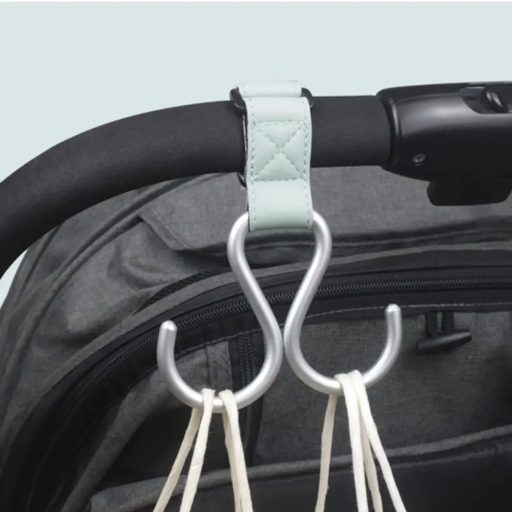 Ganchos creativos para cochecito de bebé en forma de S, gancho doble, gancho colgante de Color sólido, accesorios para cochecito de dibujos animados, carrito