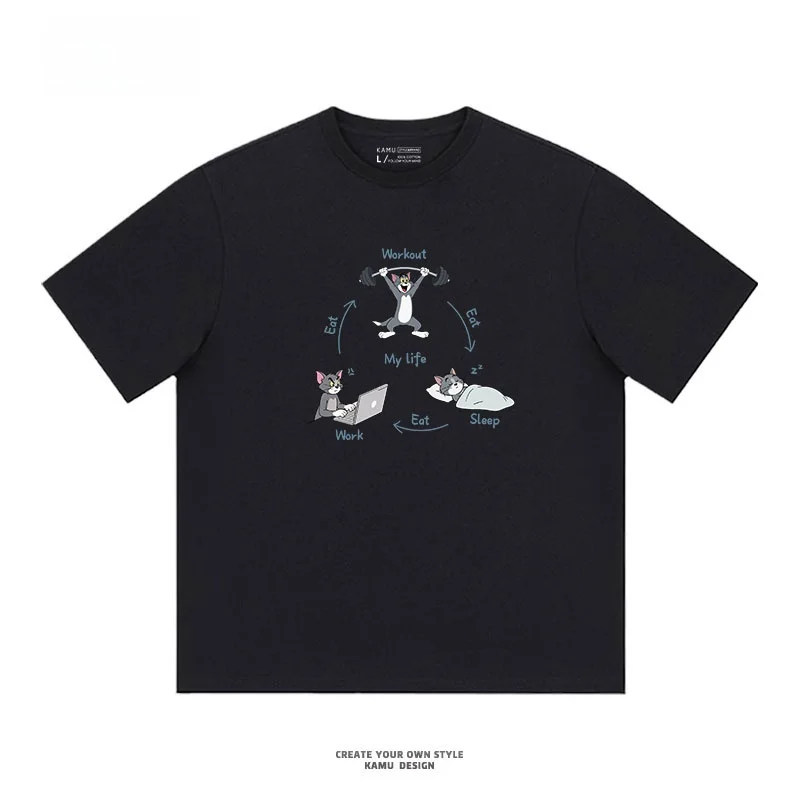 KAMUHOUSE, novedad de verano, camiseta deportiva divertida de algodón puro ort Sve, camiseta ex Top de algodón Faion para mujer