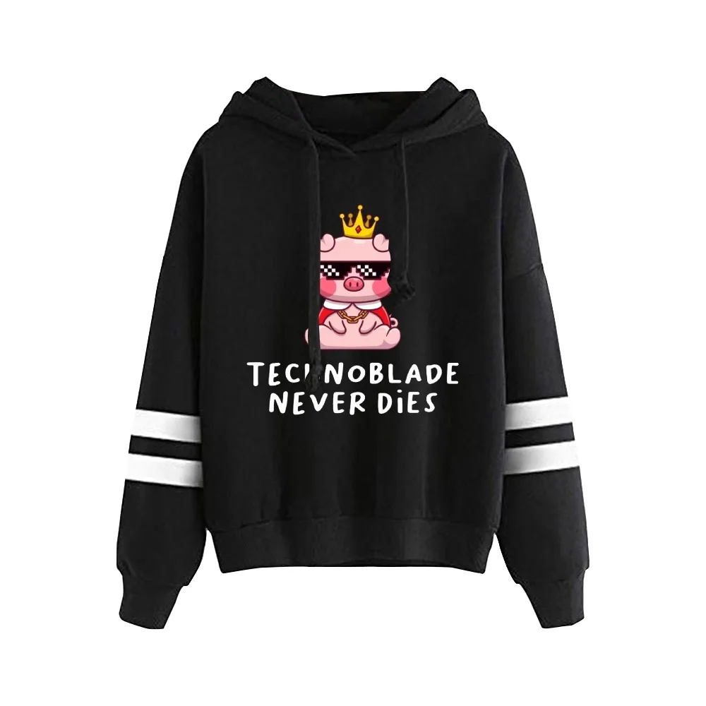 Technoblade Never Dies Unisex Pocketless Parallel Bars Sleeve Sweatshirt Women Men's Hoodie 2022 Rest in Peace Clothes