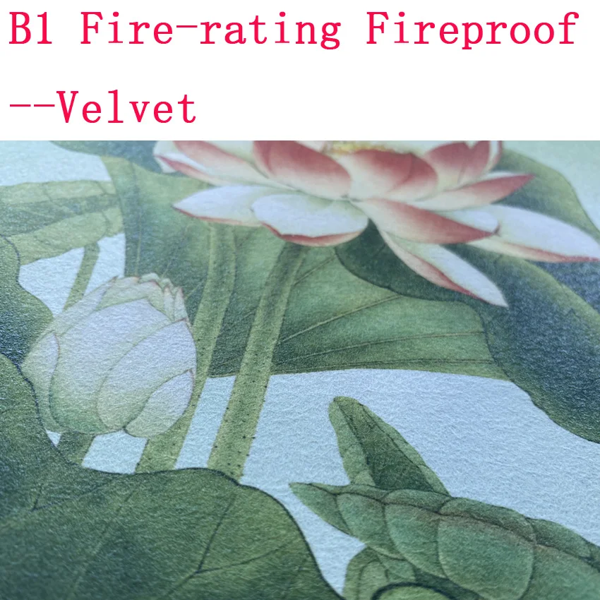 B1 Fire-rating Fireproof Velvet or Canvas Custom Wallpapers for Bedroom Covering Walls Papers Home Decor Living Room Hotel Art