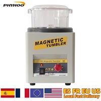 KT-185 Magnetic Tumbler Jewelry Polisher With 200g Pins 110V 220V Mini Metal Finisher for Gold Precision Parts Polishing