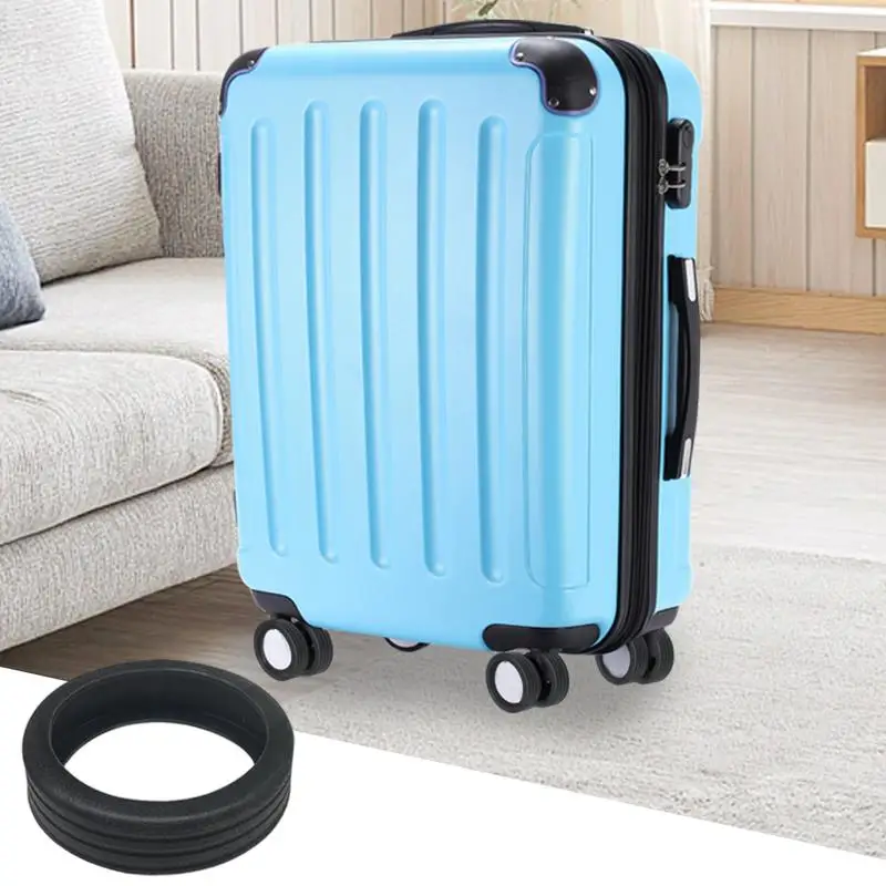 Cubierta protectora de silicona para ruedas de equipaje, Protector de silicona para ruedas, cubiertas antiruido para sillas, 8x