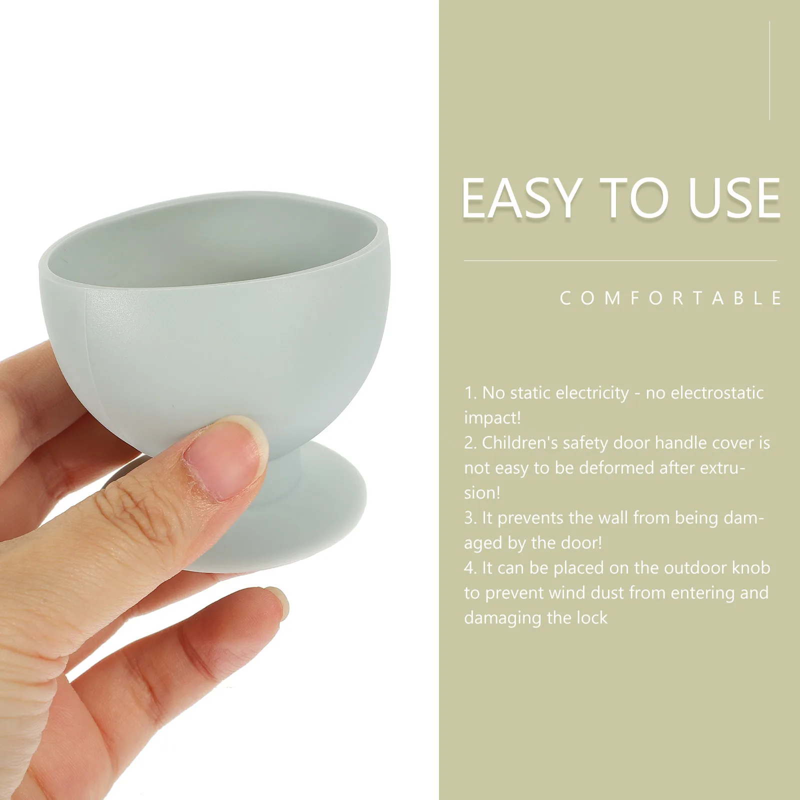 

Silicone Door Handle Bumper Wall Protector Mute Table Crash Cushions Suction-Type Shock-Absorbent Door Knob Wall Protector Quiet