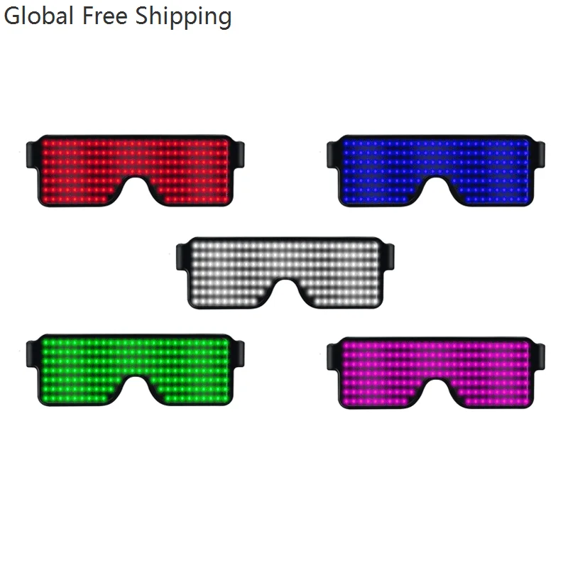Fashion Night Decorative Light-up Glasses For Cosplay Glowing Spectacles For Men Women Festival Bar Party Sunglasses Accessories