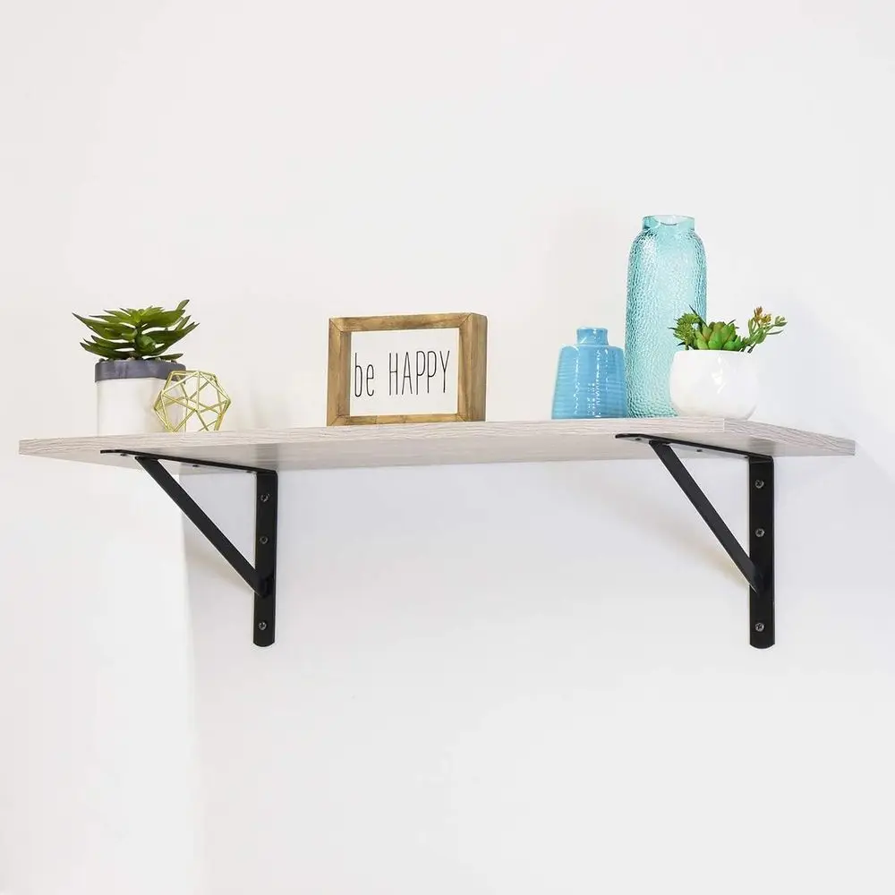 20 sztuk wsporników półek metalowych L20 x H13, czarne, wytrzymałe, ze śrubami, mocne stalowe podpory