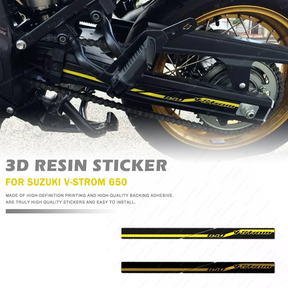 

V-STROM 650 Motorcycle 3D Epoxy Resin Sticker Chain guard Sticker Decal Protection Stickers for SUZUKI V-STROM 650 XT ABS