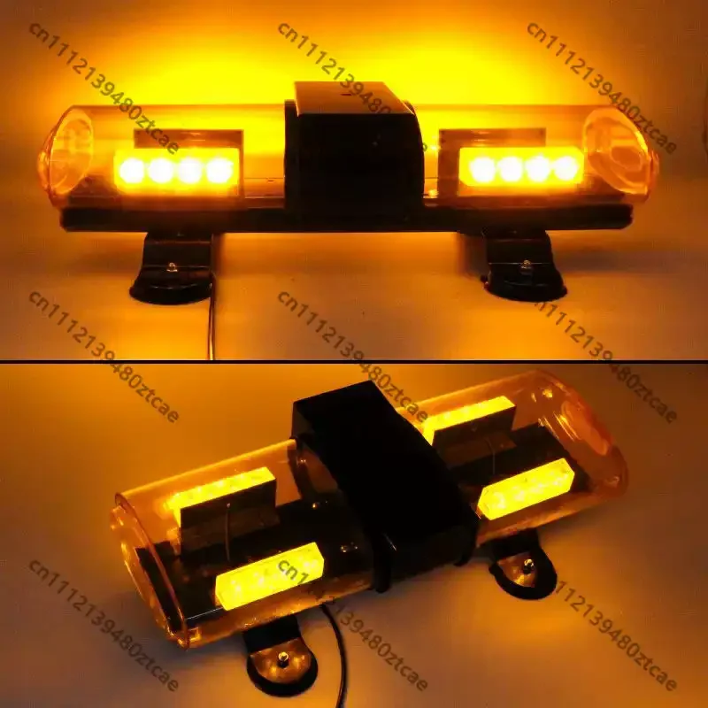 Magnetic Remote‑Control Strobe Warning Light with Siren,LED Flash Beacon for Engineering Maintenance Vehicle