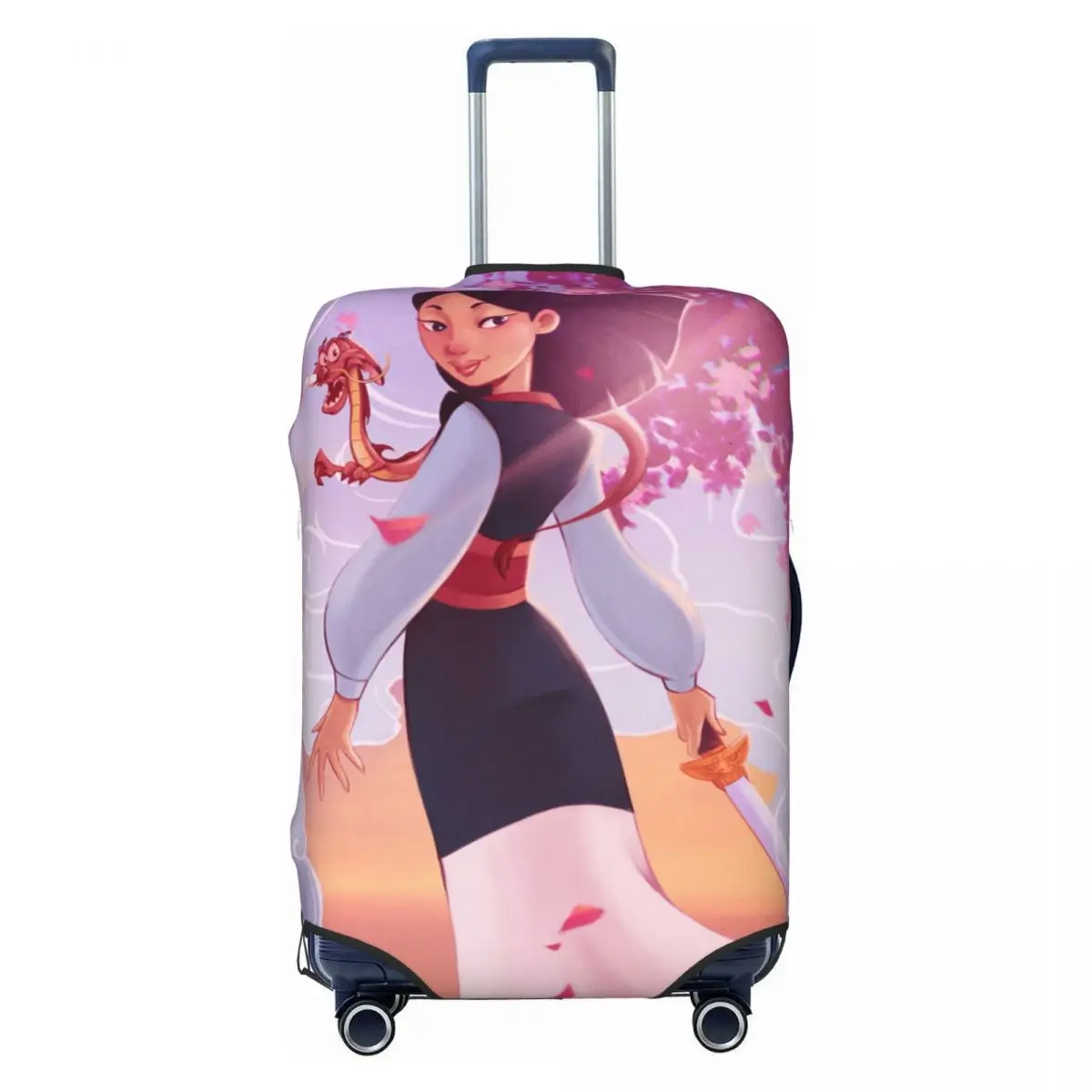 

Custom Mulan Princess Luggage Cover Elastic Travel Suitcase Protective Covers Suit For 18-32 inch