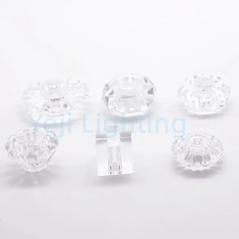 Crystal Acrylic resin plastic fittings color Crystal light decoration plastic fitting for retro candle lamp led wall lamp