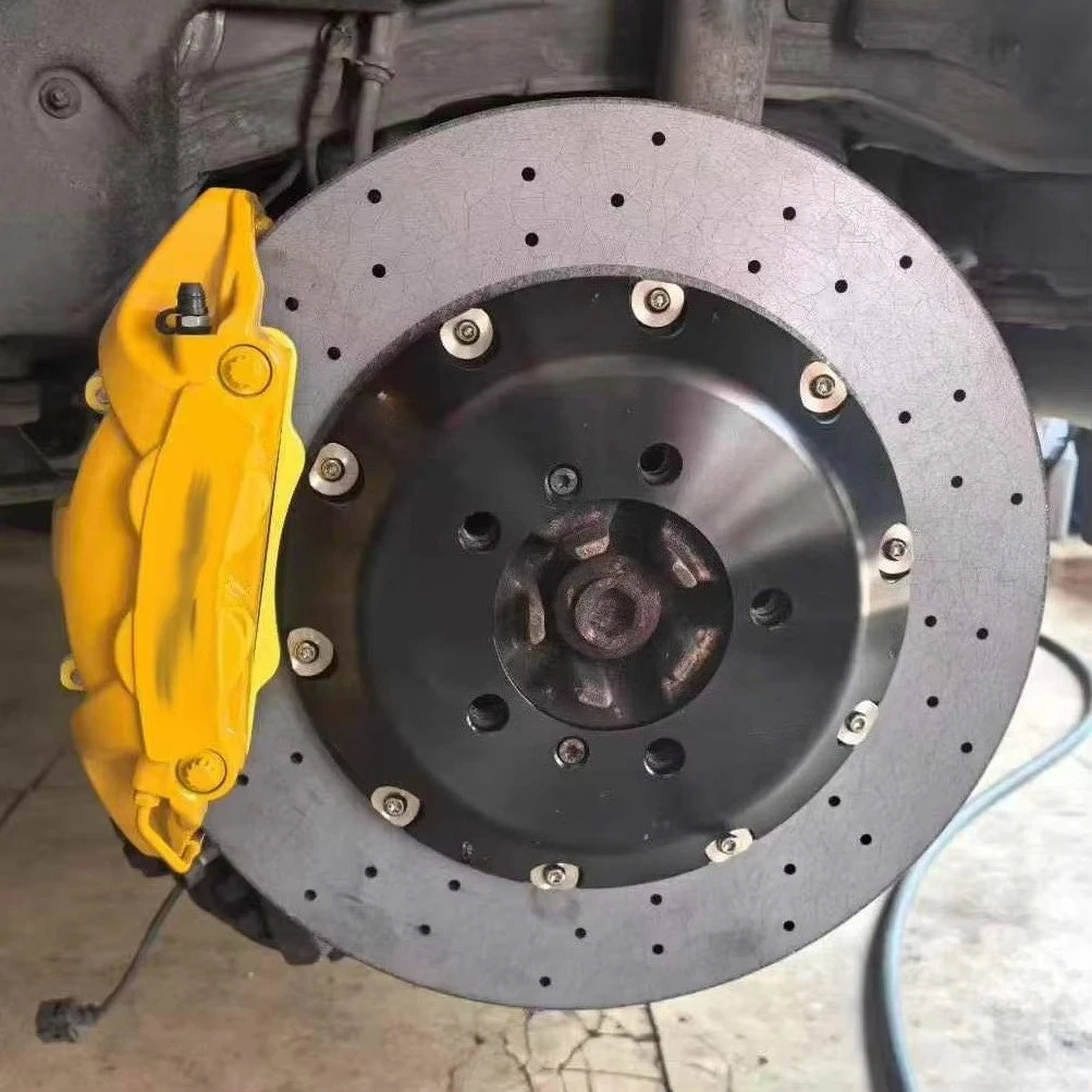 Aftermarket for Akebono 10-piston front 4-piston rear Forged aluminum alloy Caliper Carbon ceramic disc set for