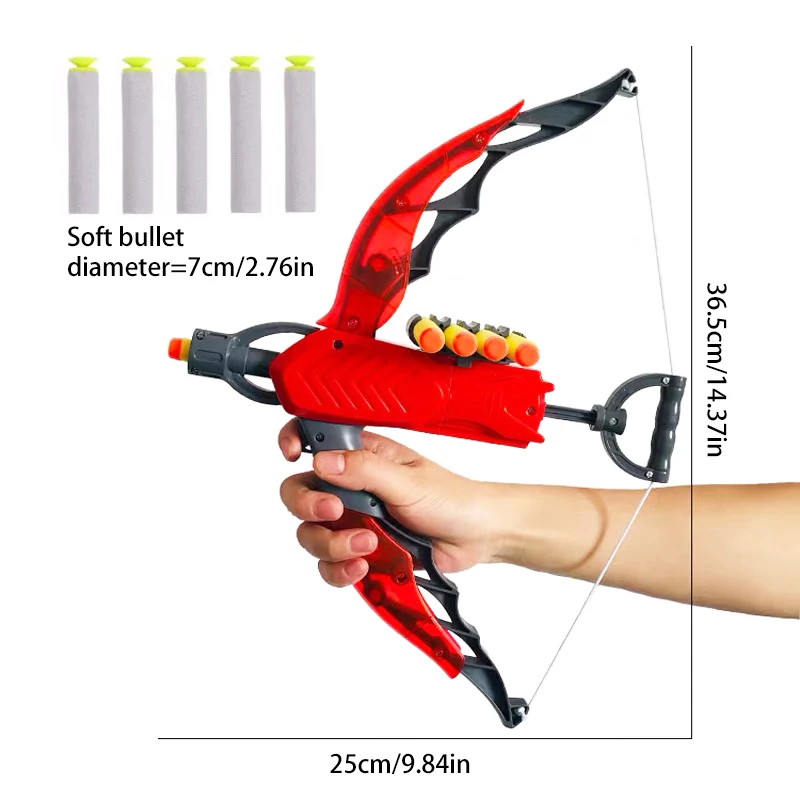 الأطفال معدات الرماية مجموعة ألعاب القوس السهم القوس والنشاب بندقية الرياضة في الهواء الطلق مصباح ليد صغير رصاصة طرية بندقية الصبي لعبة اطلاق النار
