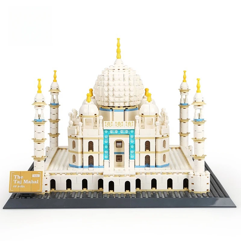 1505 قطعة العمارة العالمية تاج محل-أغرا الهند اللبنات الطوب تجميعها سطح المكتب الديكور جمع لعبة الفتيات الهدايا